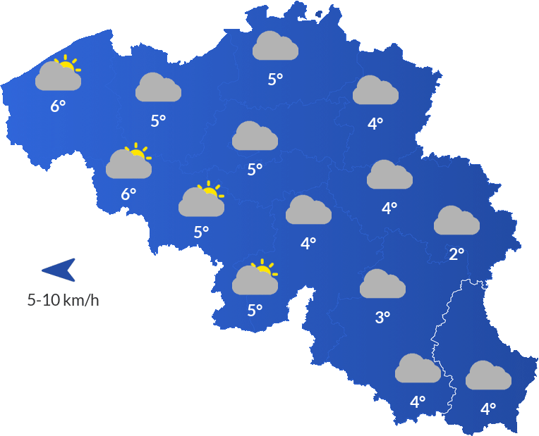 Météo en Belgique - Jeudi 29 janvier Après-midi
