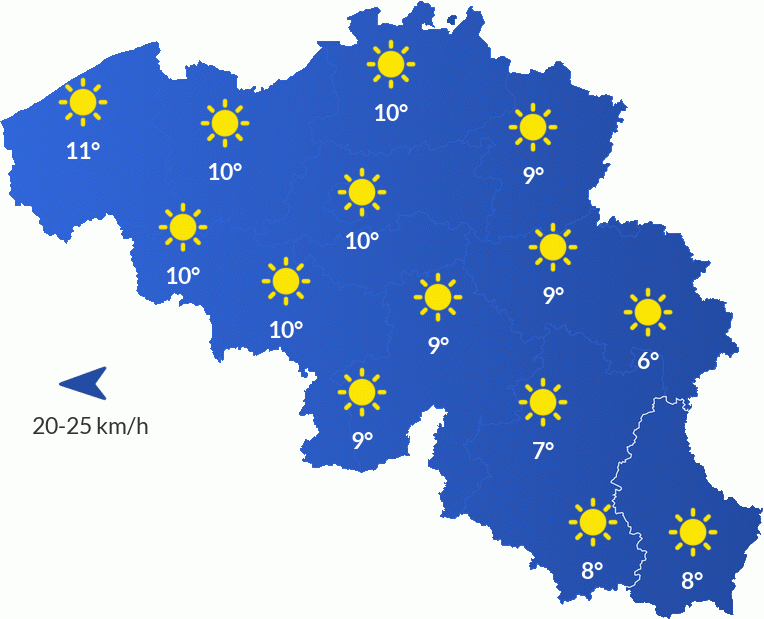 Météo en Belgique - Lundi 12 mai Matin