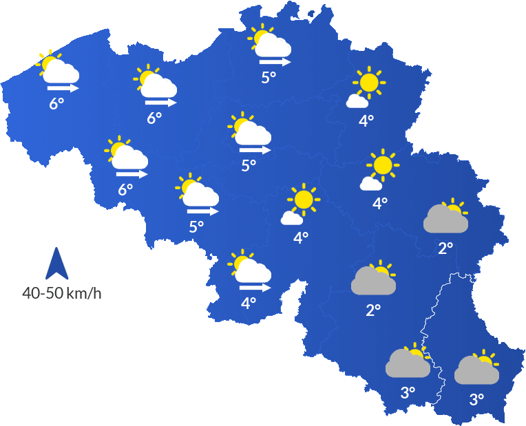 Météo en Belgique - Lundi 15 décembre Matin
