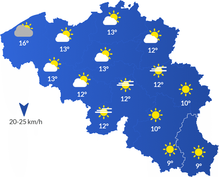 Météo en Belgique - Samedi 26 septembre Matin