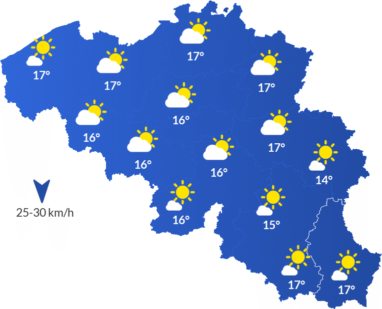Météo en Belgique - Vendredi 7 août Soirée