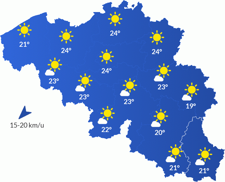 Het Weer In België - Dinsdag 13 mei Namiddag