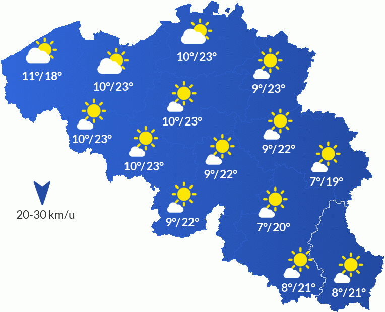 Het Weer In België - Dinsdag 20 mei