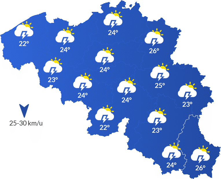 Het Weer In België - Zaterdag 27 juni Avond
